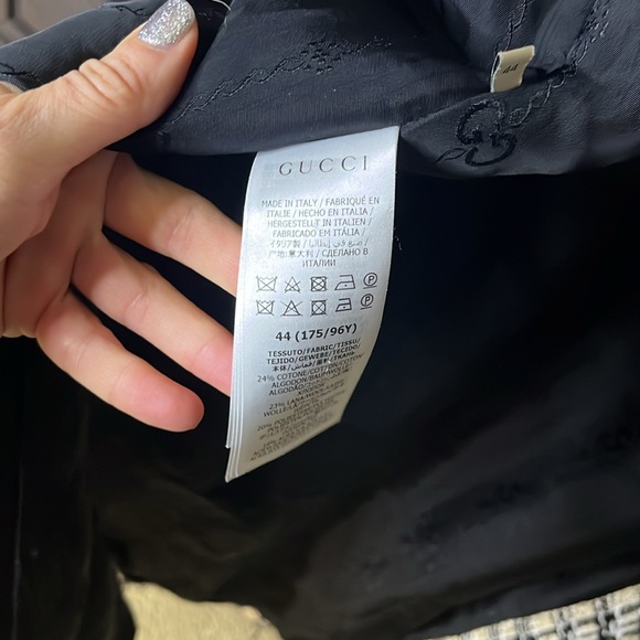 MAKE OFFER Authentic GUCCI Oversized TWEED TRENCH COAT MIDI JACKET G Check - Picture 15 of 16